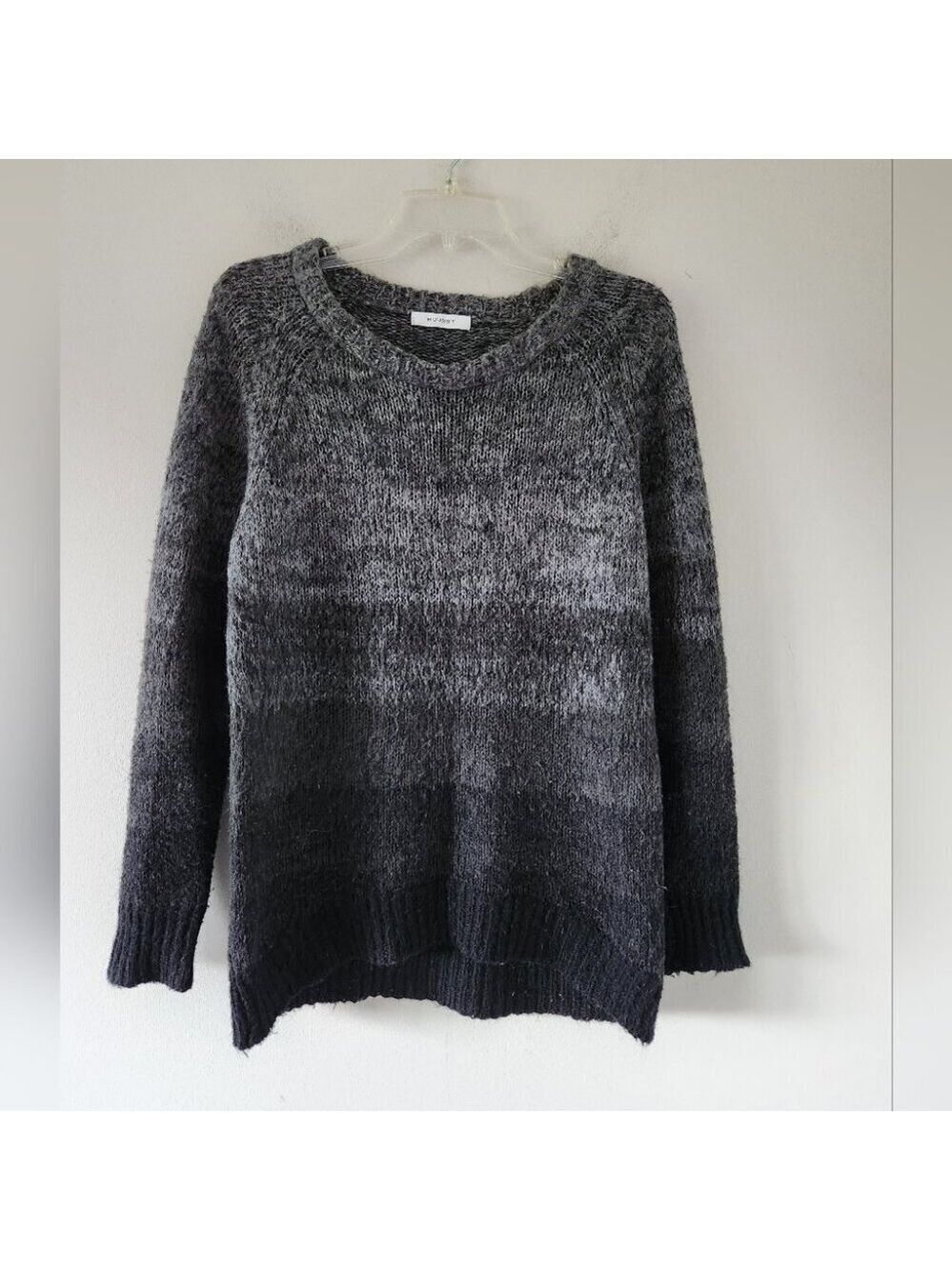 MOUSSY | Crewneck Sweater Ombre Gray Sz L